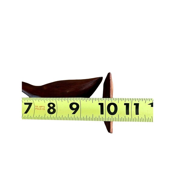 VTG Wooden Long Neck Crane Hand Carved Glossy Figurine Sculpture Folk Art Decor - Picture 12 of 13